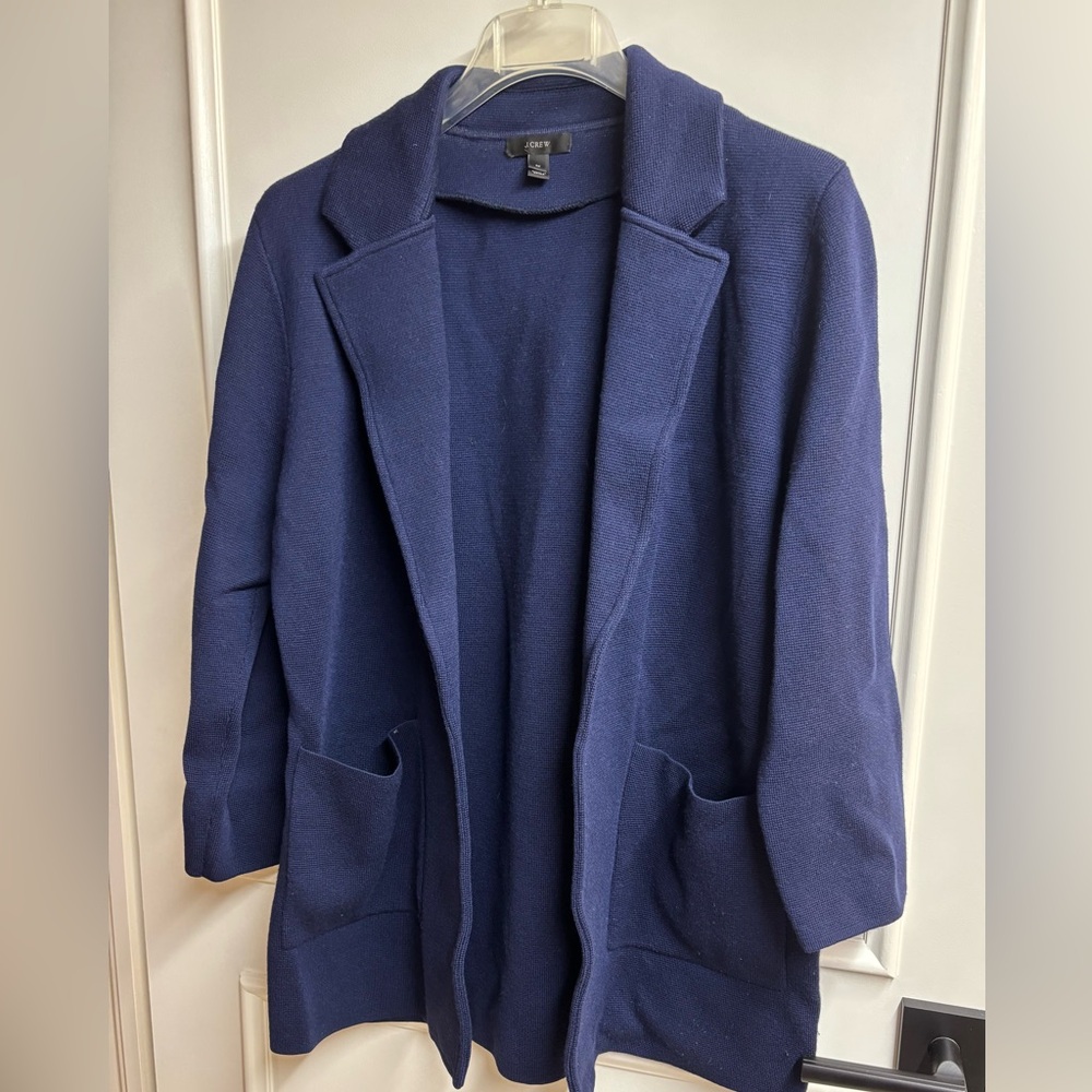 J Crew Navy Blue Women's knit jacket